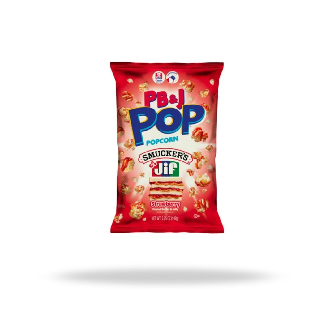 Candy Pop Pop Corn Peanu Butter & Jelly Strawberry