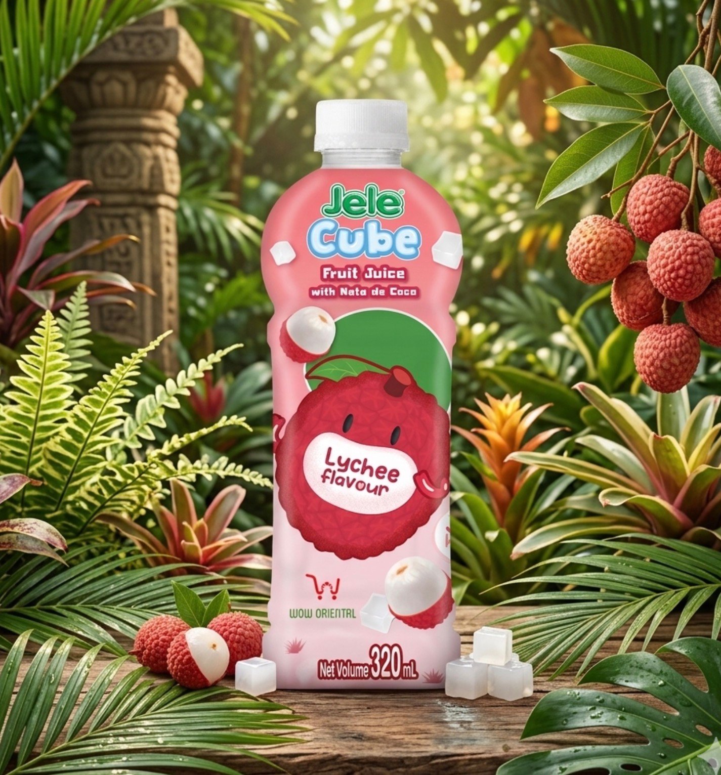 Jele Cube Fruit Juice Lychee